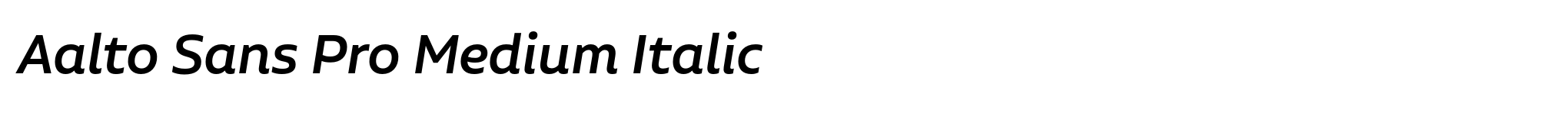 Aalto Sans Pro Medium Italic image